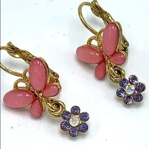 Joan Rivers Gold Tone Butterfly Earrings